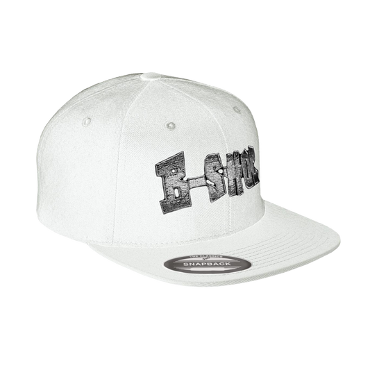 B-SHOC - White Flat Bill Hat